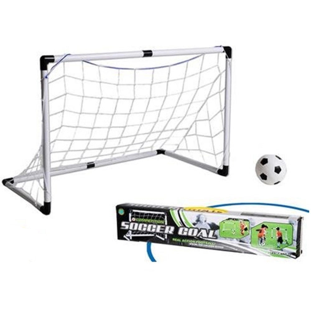 Trade Shop - Porta Da Calcio Con Pallone Da Gioco Allenamento Rigori 128 X 66 X 52 Cm Sport -