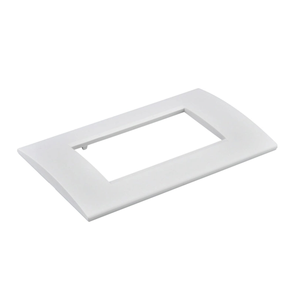 Placca Plastica Quadrata MBL 4M Bianco Compatibile Bticino Living BLN89401
