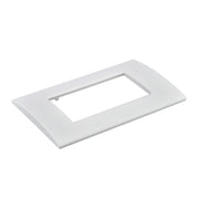Placca Plastica Quadrata MBL 4M Bianco Compatibile Bticino Living BLN89401