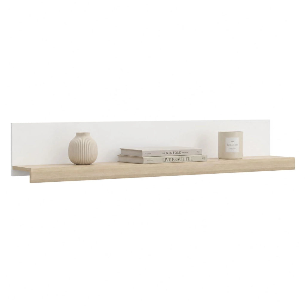Ollol, Mensola un Ripiano, 150x22x24h cm Bianco