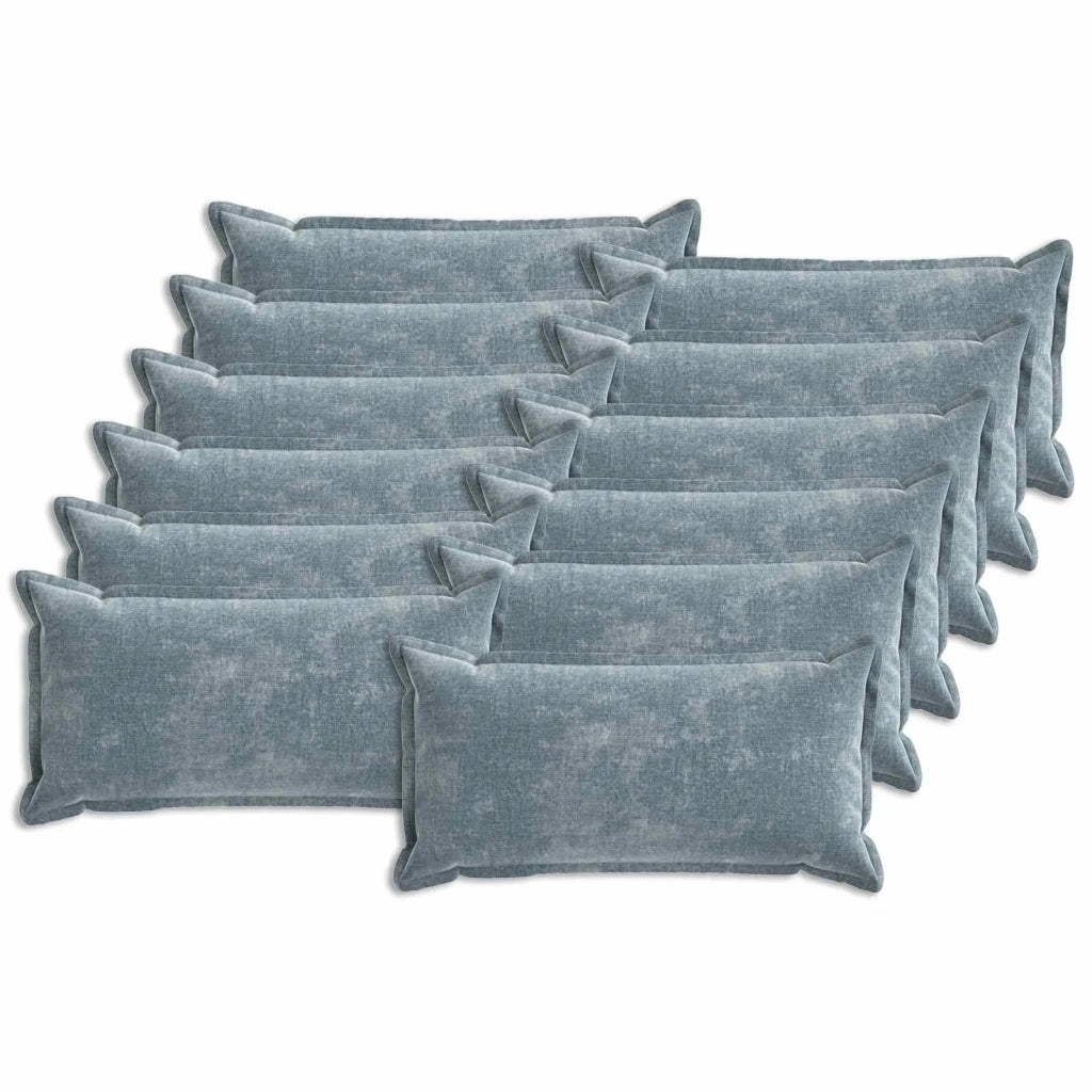 Federa 12 pcs HOUTEN Azzurro 40 x 80 cm Tessuto Chenille 918231