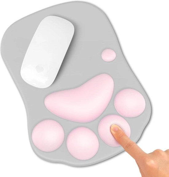 Gel muismat ergonomico con supporto al polso e gaming - rossa - per laptop, ufficio e gamer