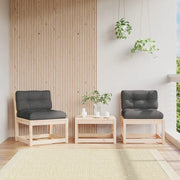 Divani da Giardino con Cuscini 2 pz Legno Massello di Pino 844704