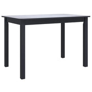 Tavolo da Pranzo | Tavolo da cucina Nero 114x71x75cm in Legno Massello di Hevea