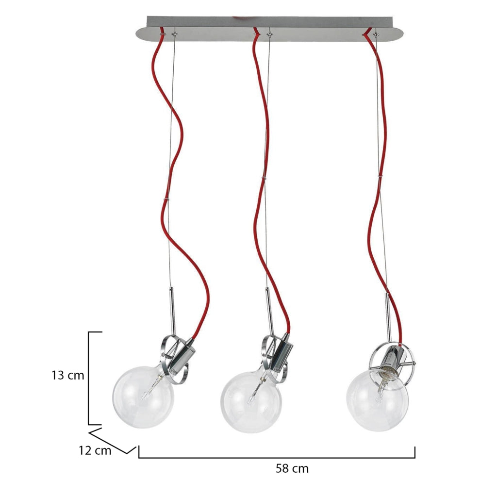 Issiglio, Lampada a Sospensione Made in Italy, Argento