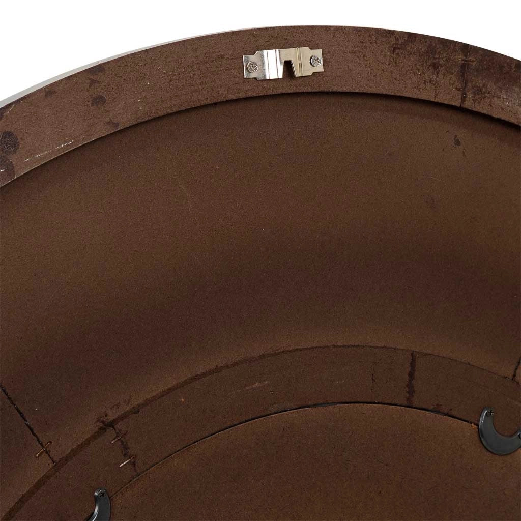 Specchio rotondo in legno con rilievo bianco d80x2h