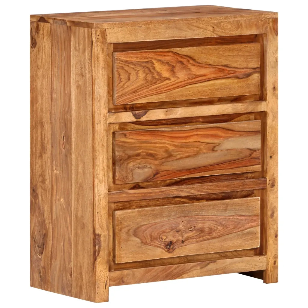 Cassettiera 60x33x75 cm in Legno Massello di Acacia 338435