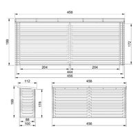 Legnaia da Esterno in Legno - 112x458xA199 cm/6,7 m3 TIMBELA M203