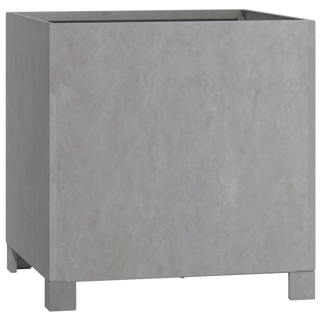 Fioriere con Gambe 2pz Ruggine 40x40x40 cm Acciaio Corten 823681