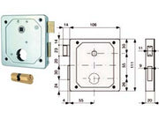 2pz serrat. applic. cancelli 2 mandate scrocco separato + quadro cilindro tondo cod:ferx.fer283977