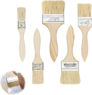 Set di pennelli piani da 5 - pennelli a pennello di legno - set di strofini per vernici e smalti