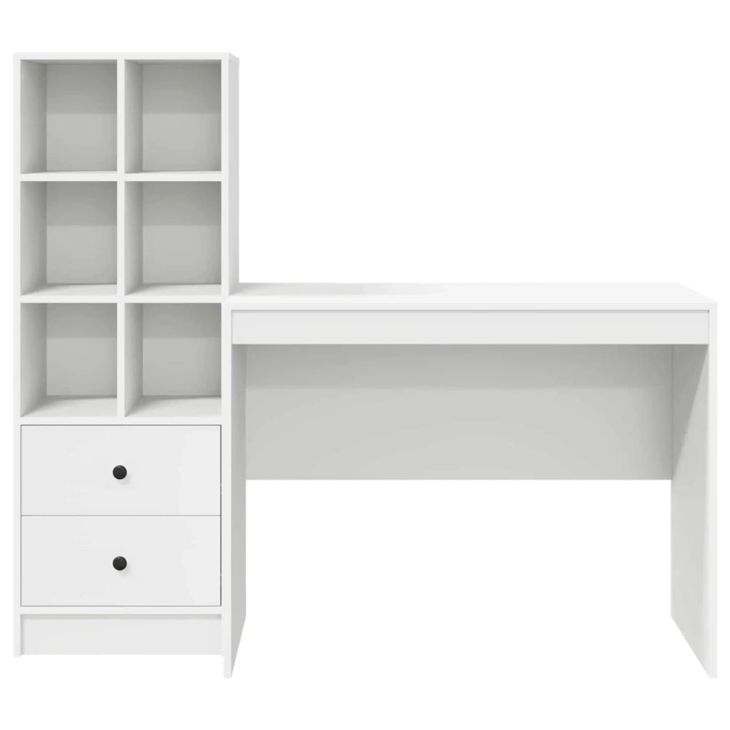Scrivania con cassetto 2 pcs Bianco 3337369