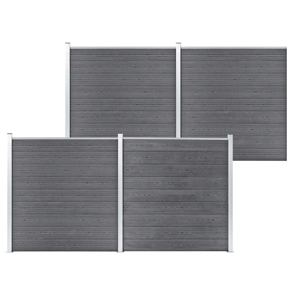 Pannello di Recinzione in WPC 699x186 cm Grigio cod mxl 6258