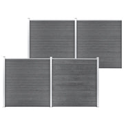 Pannello di Recinzione in WPC 699x186 cm Grigio cod mxl 6258