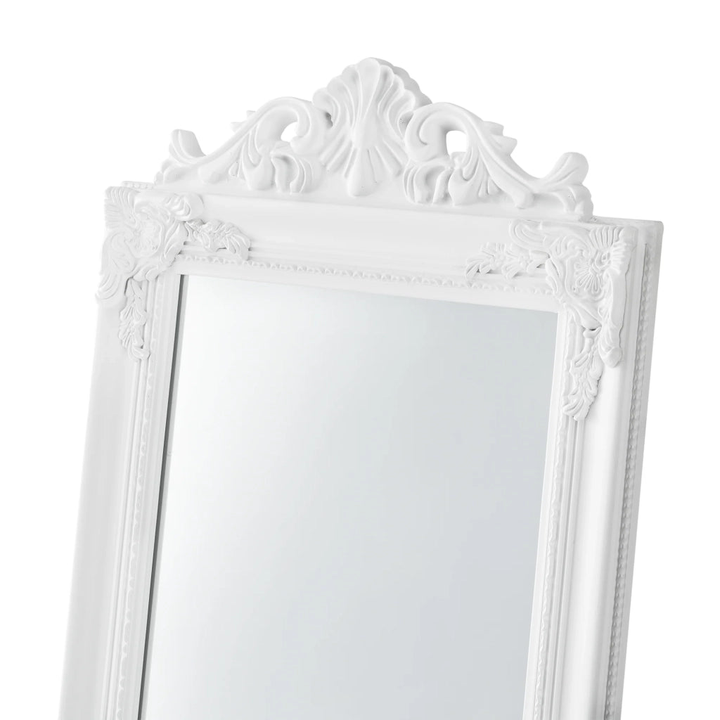 Specchio da terra inclinabile 160 x 40 cm bianco opaco 03_0007961