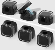 Set di sostegni autoadesivi per cavi da 6 clip magnetici - organizzatore di cavi per scrivania - supporto da parete per cavi - gestione dei cavi - nero.
