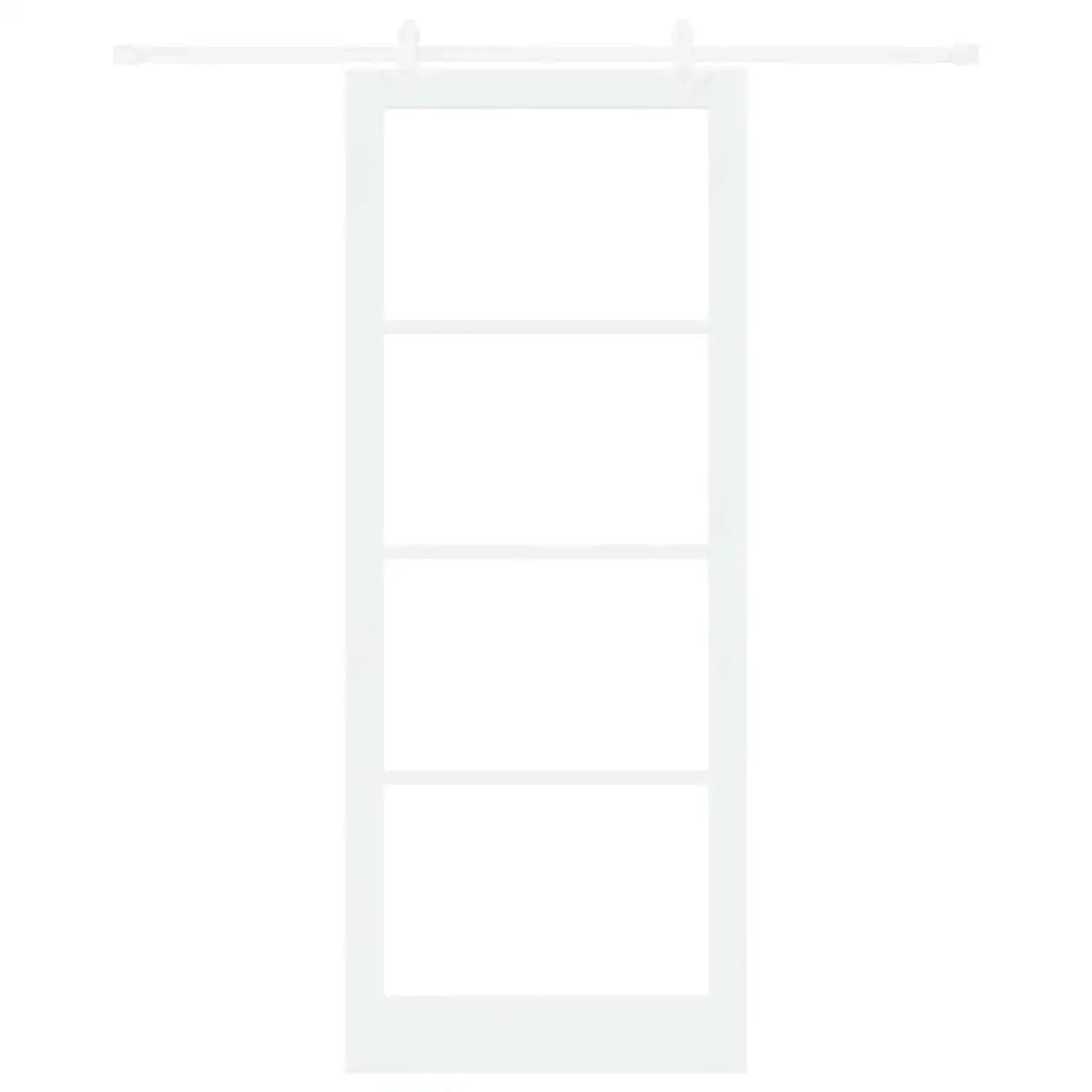 Porta Scorrevole Bianco 93 x 232 cm Acciaio e legno 3332264