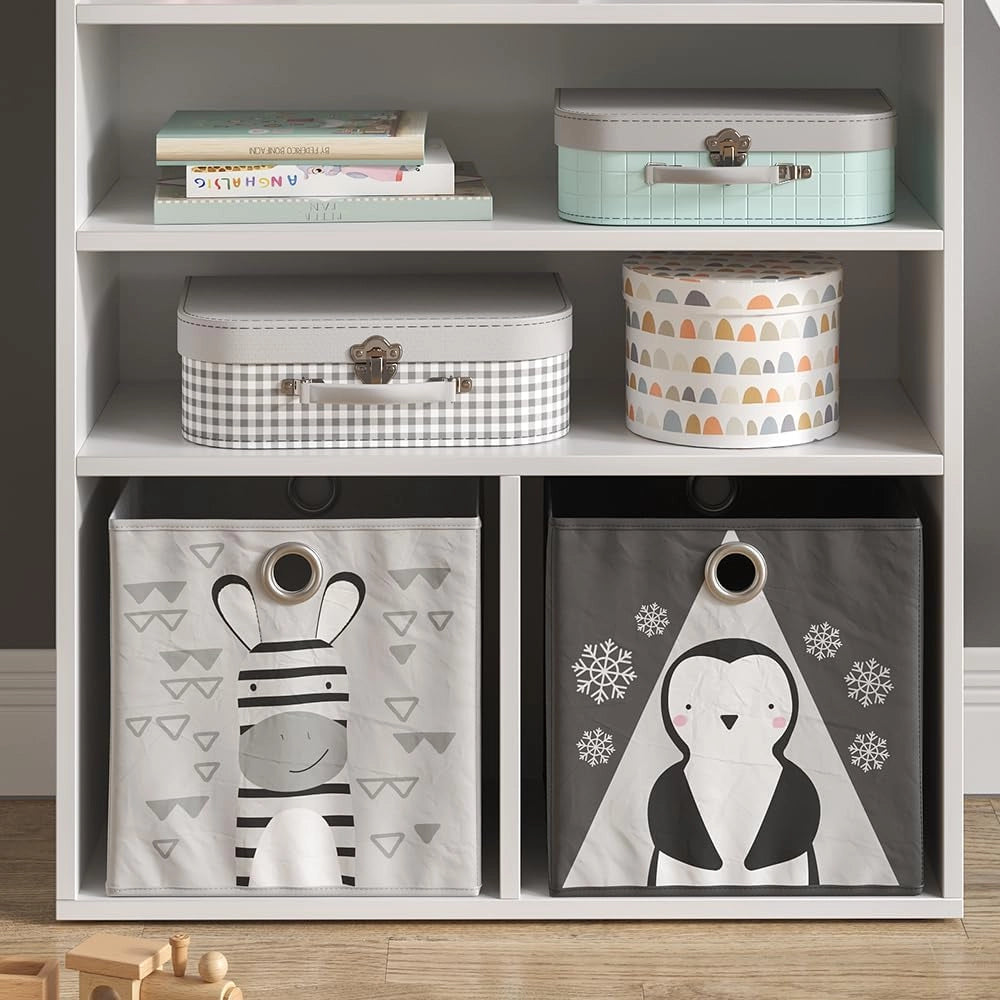 Libreria bambini Luigi, Bianco, 72 x 90.2 cm 2 scomparti, combinabile per riporre giocattoli e libri
