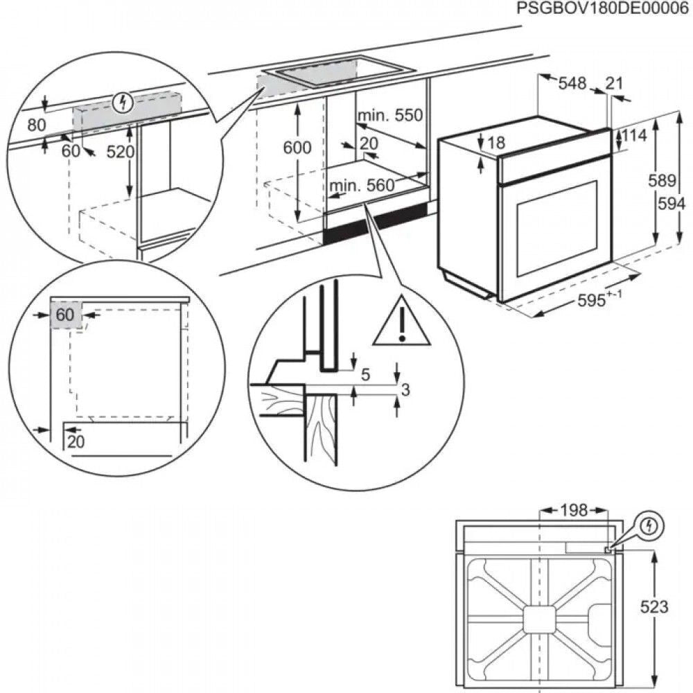 Electrolux KODDP66X Forno Multifunzione Surround con Vapore SteamBake 500 con pulizia pirolitica