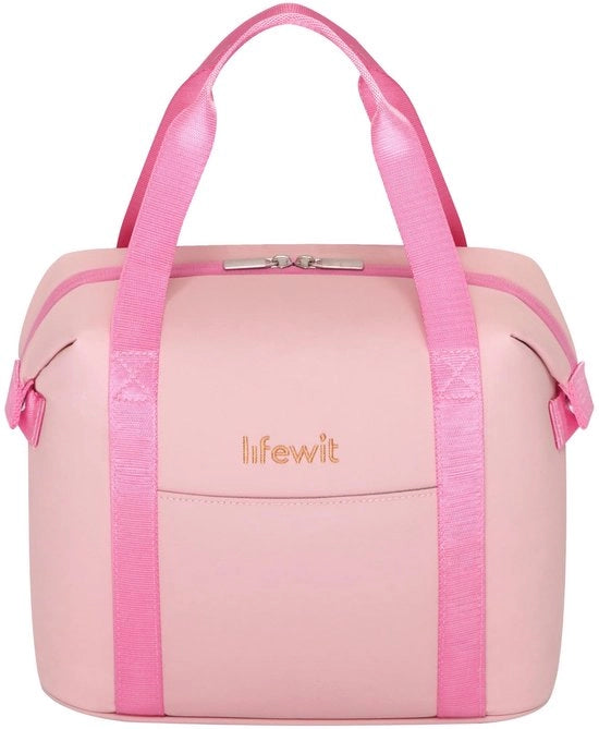 Picnic Tas Isolata per Donne, Borsa di Pranzo, Impermeabile, Leggera Borsa di Pranzo, Tas di Pranzo Portatile, Borsa di Pranzo per Lavoro, Scuola, Picnic, Viaggi, 9L Rosso