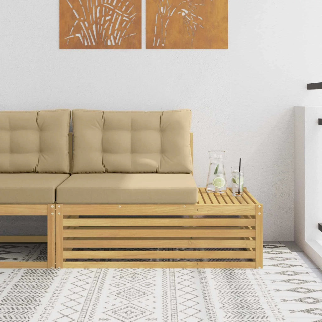 Divano da Esterno con cuscino-Divano da Giardino Bianco 115 x 83 x 73 cm 306551