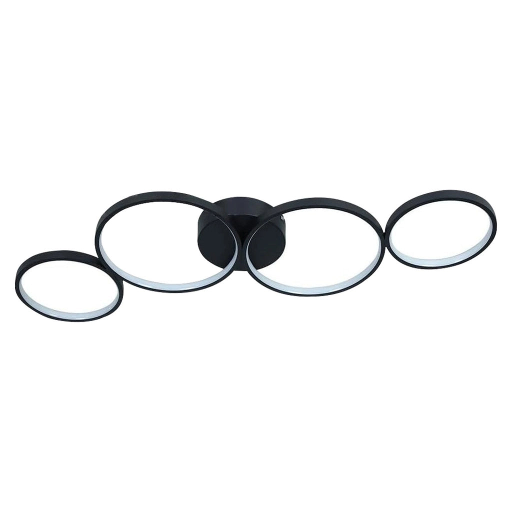 ZMH Lampada da soffitto moderna 4 fiamme design anello ottico 37W per soggiorno camera letto