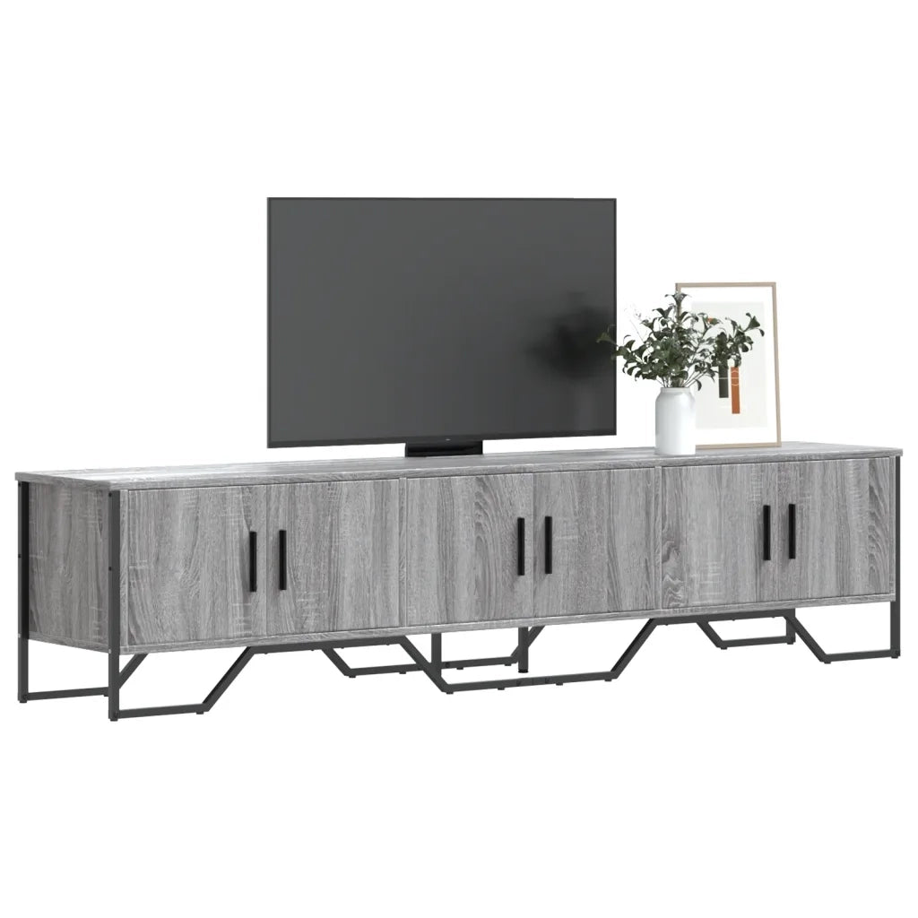 Mobile Porta TV Grigio Sonoma 180x34x41cm in Legno Multistrato