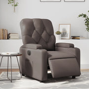 Divano Sedia-Poltrona Reclinabile Elettrica Marrone in Similpelle 587051