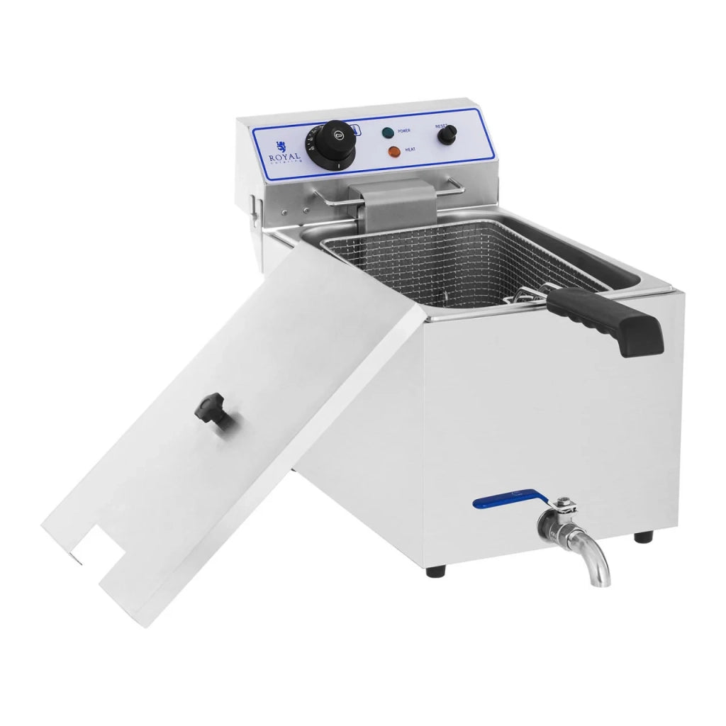 Friggitrice elettrica professionale per ristoranti 1 x 16 litri rubinetto di scarico - 230 V 14_0001777