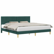 Letto matrimoniale | Letto per adulti | Struttura del letto Verde Scuro 180 x 200 cm Tessuto