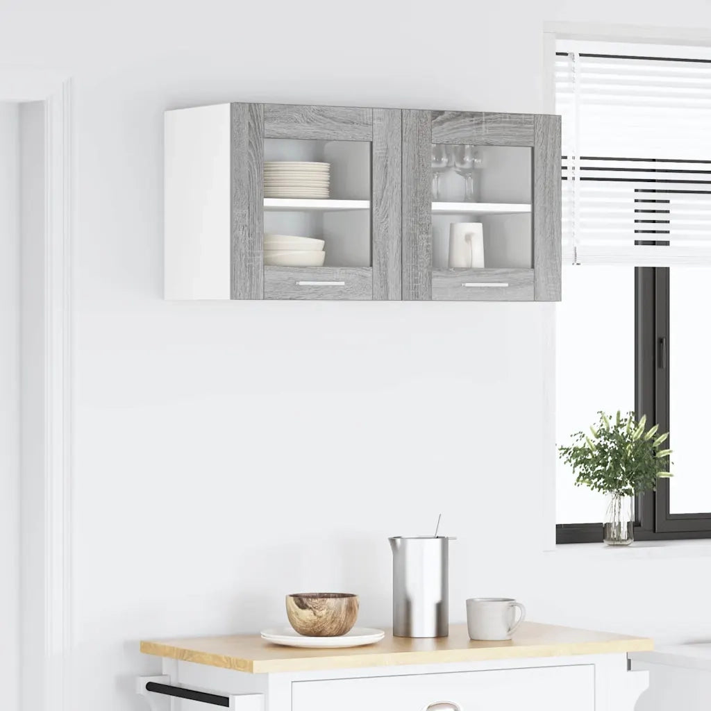 Armadio pensile con porta 2 pcs Grigio Sonoma 40 x 31 x 40 cm