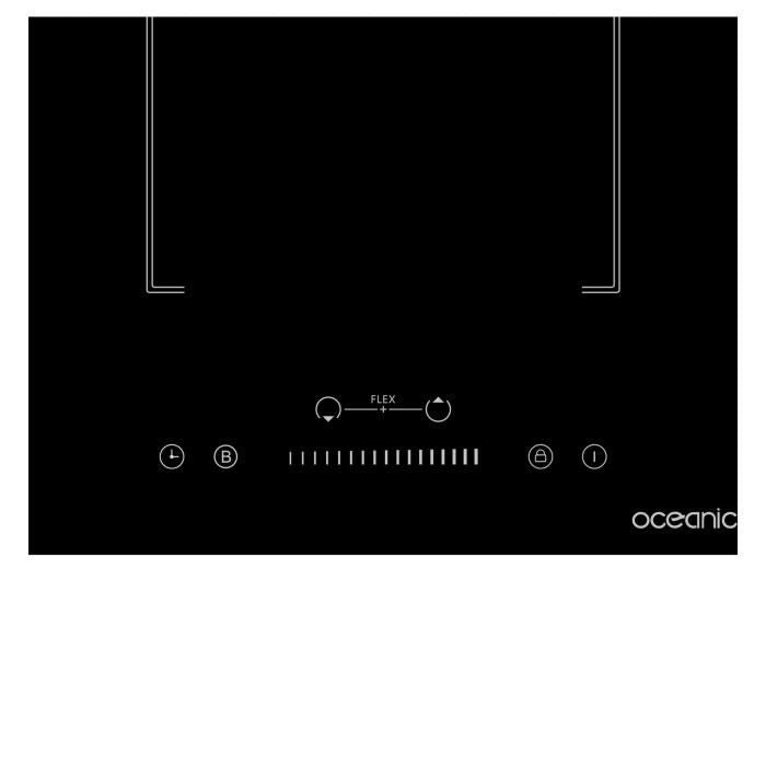 Domino a induzione da incasso - OCEANIC - OCEATI2Z2BF - Flex 2 fuochi - 3600 W - Nero
