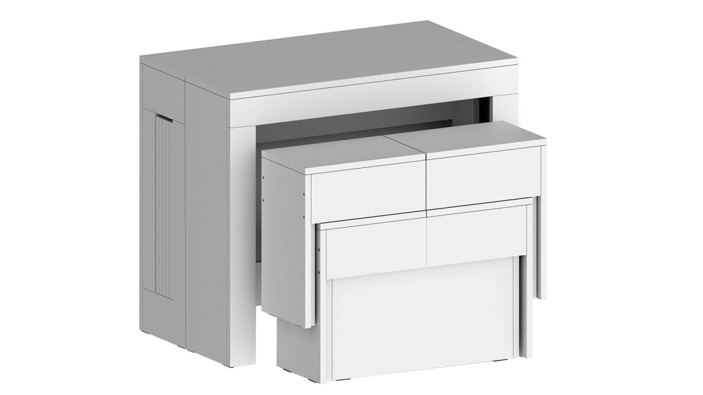 Panca Allungabile 66/290x25x45 cm Pratika Singola A Bianco Lucido