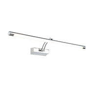 Applique Da Parete Moderno Fino Metallo Cromo 1 Luce Led 16W