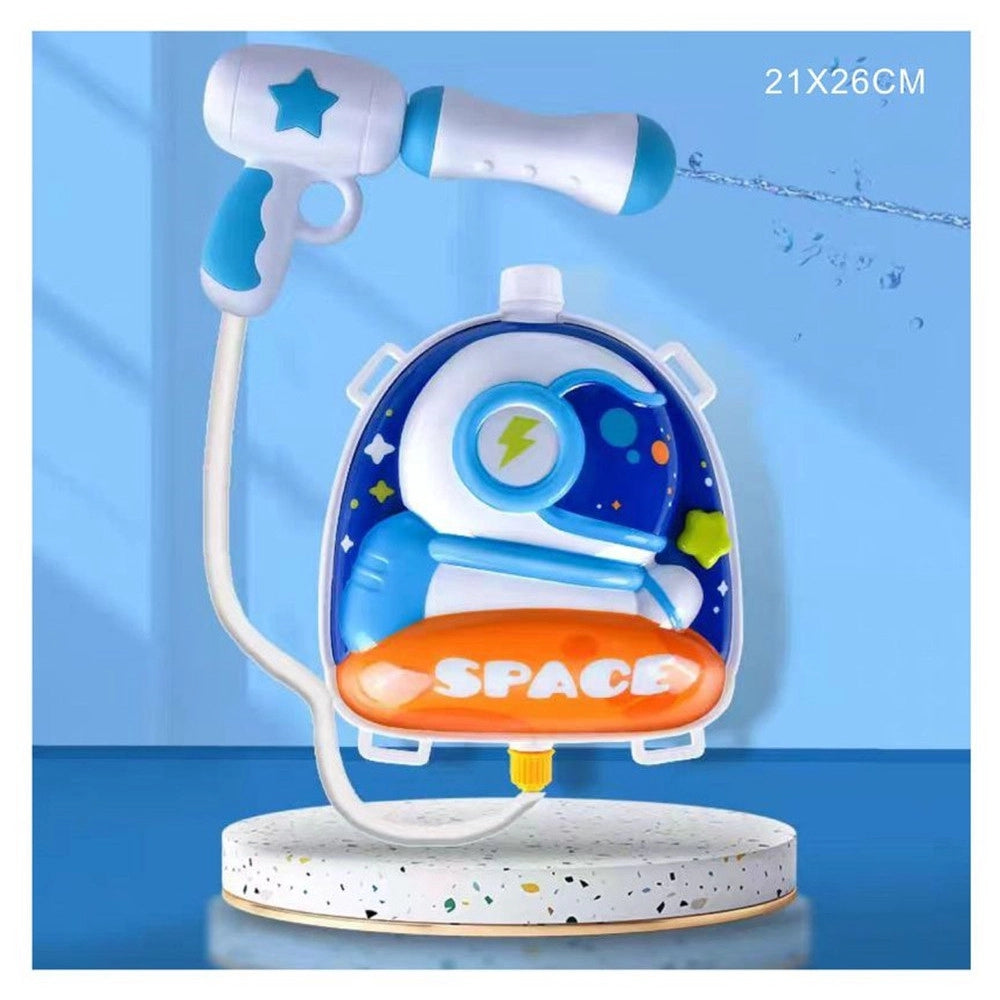 Trade Shop - Zaino Con Pistola Ad Acqua Per Bambini Giocattolo 21x26cm Design Astronauta 618548 -