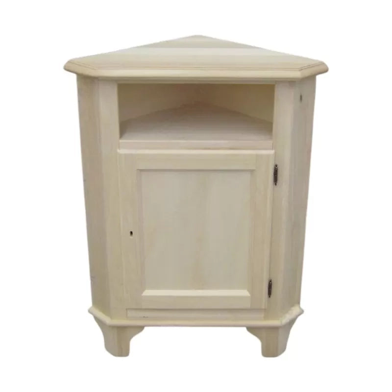 Mobile angolare 1 porta classico legno grezzo l.51 p.51 h.97 (554) - Mobili 2G