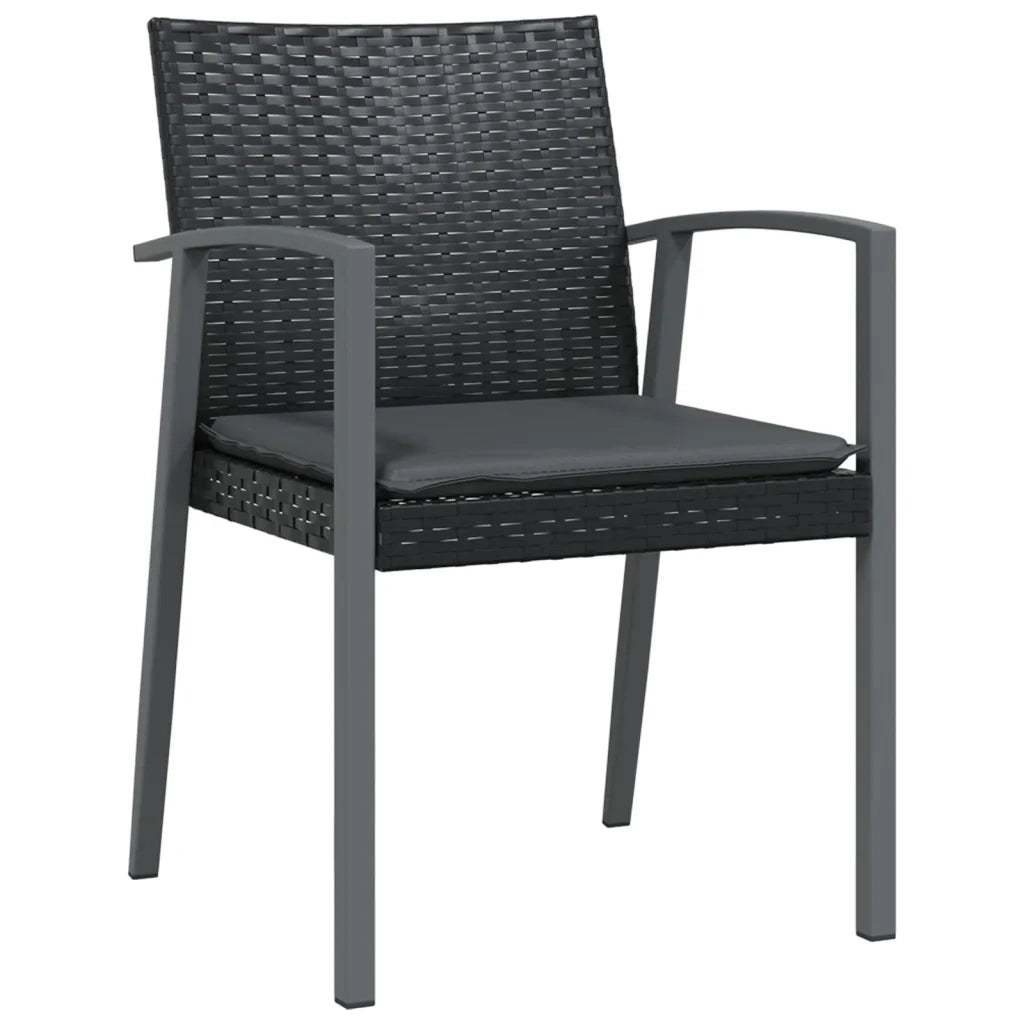 Set Pranzo da Giardino 7 pz con Cuscini in Polyrattan e Acciaio 3186992