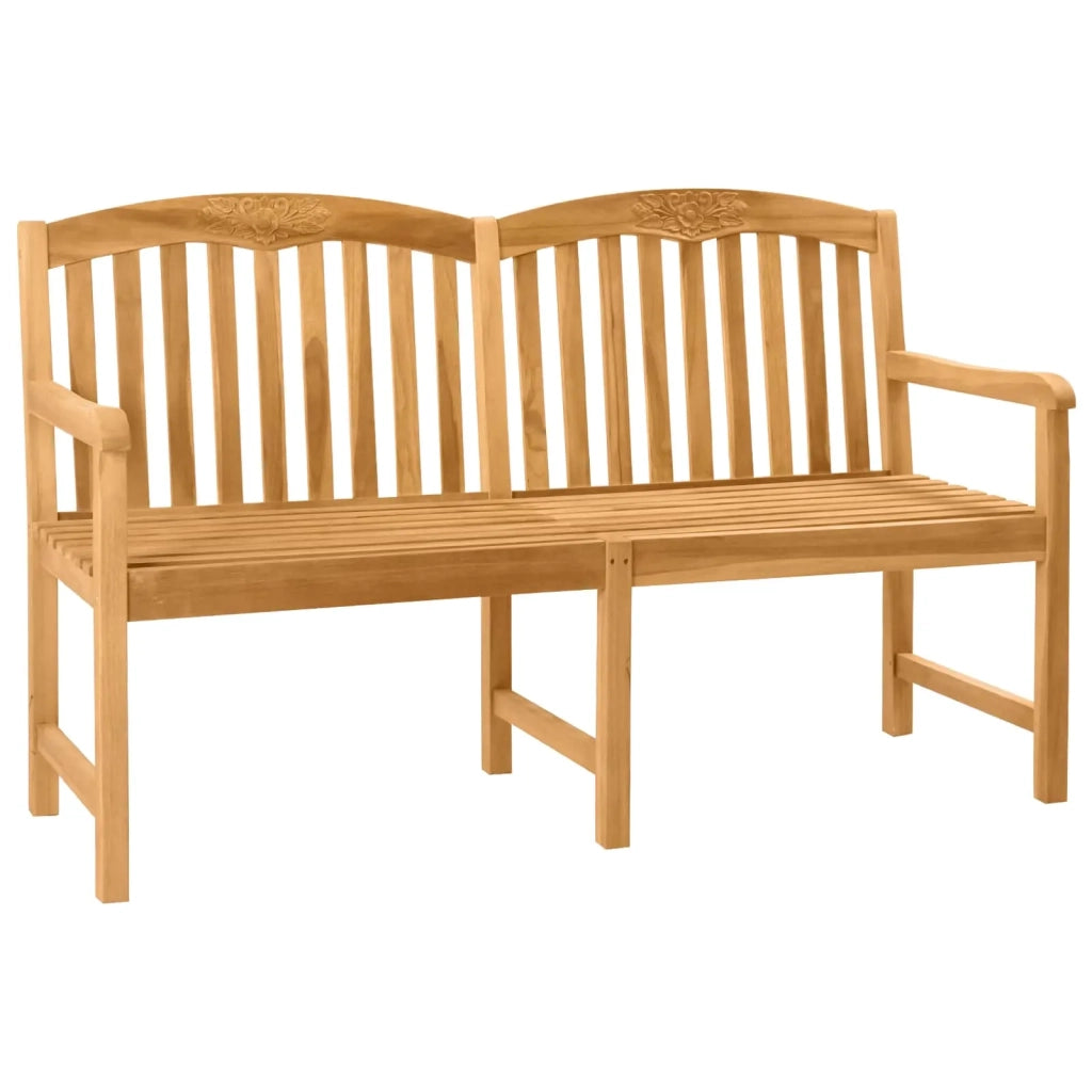 Panchina in legno intagliata a mano Naturale 179,5 x 61 x 90 cm