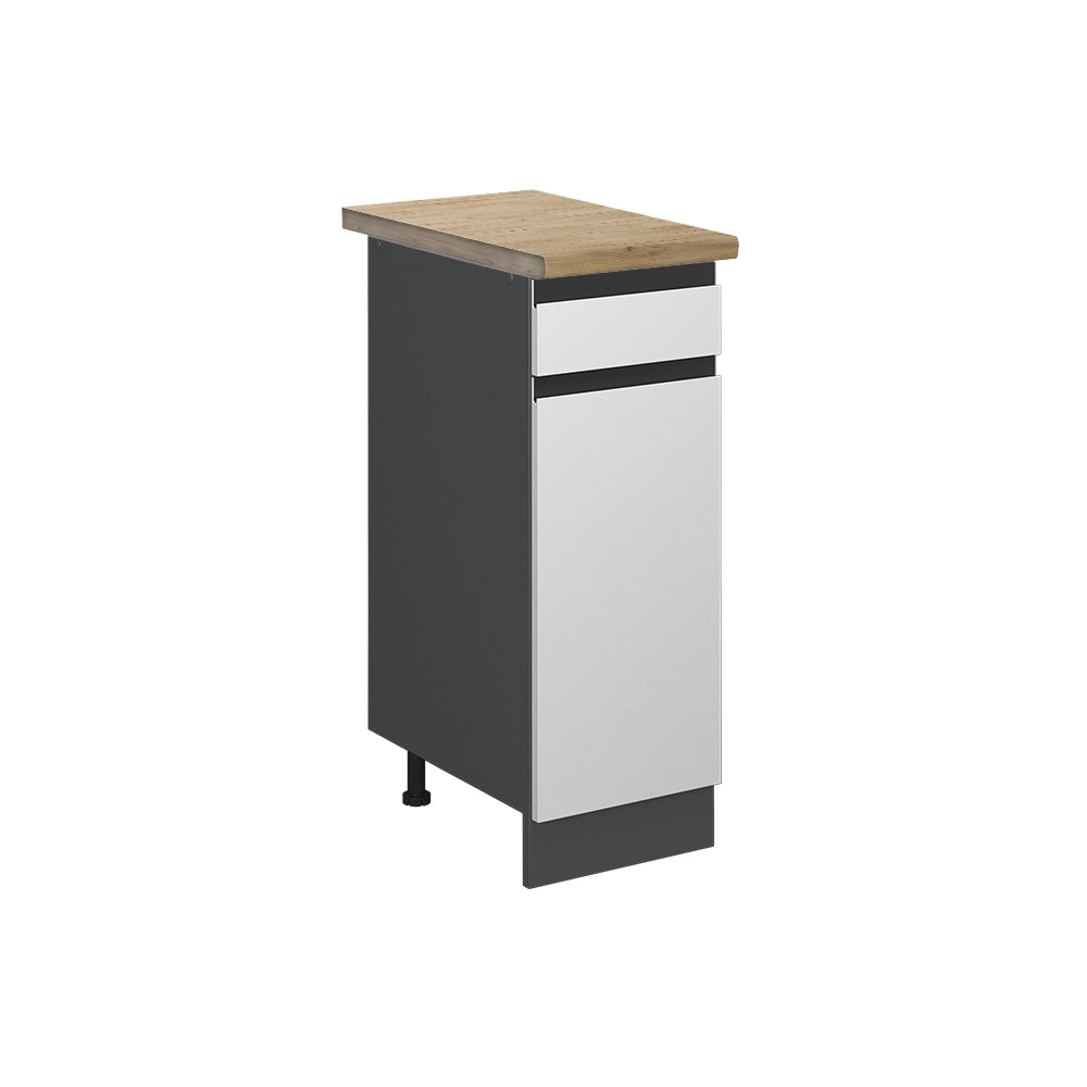 Vicco Mobiletto base per cucina Bianco 30 cm , PL Rovere