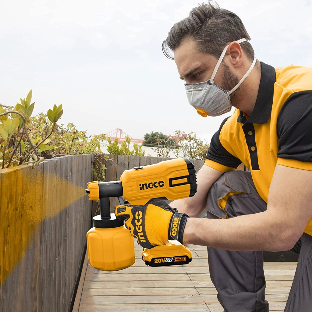 Aerografo per verniciare batteria litio p20s 20v ingco