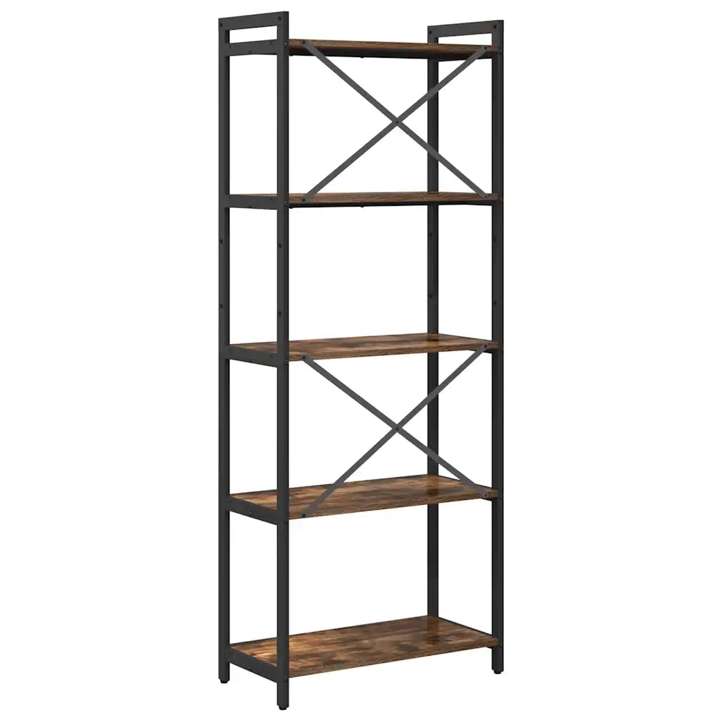 vidaXL Libreria Rovere fumo 60 x 30 x 153 cm Legno multistrato