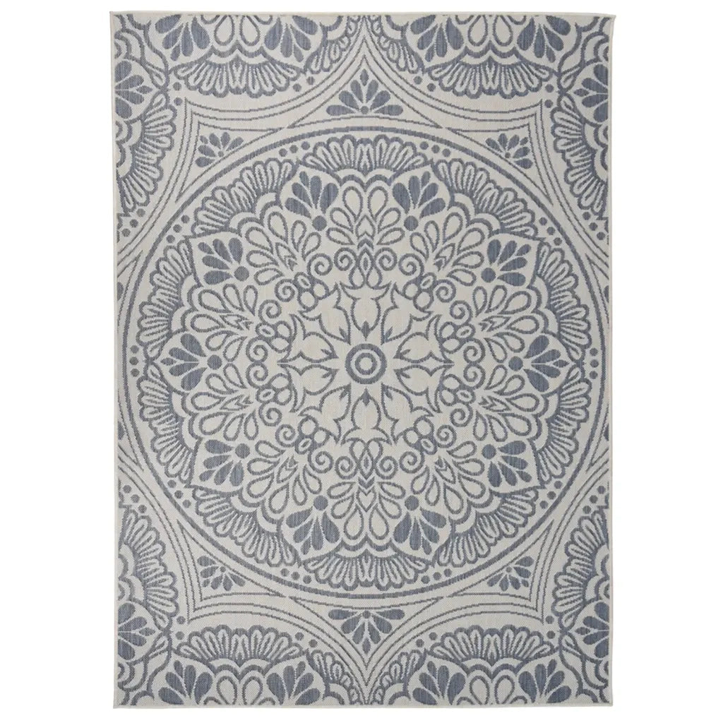Tappeto da Esterni a Tessitura Piatta 200x280 cm Motivo Blucod mxl 119452
