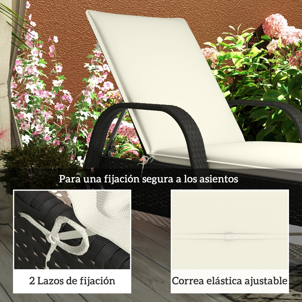 Cuscini per Divani da Giardino ¨C Zephmum ¨C 193x58x6 cm Crema