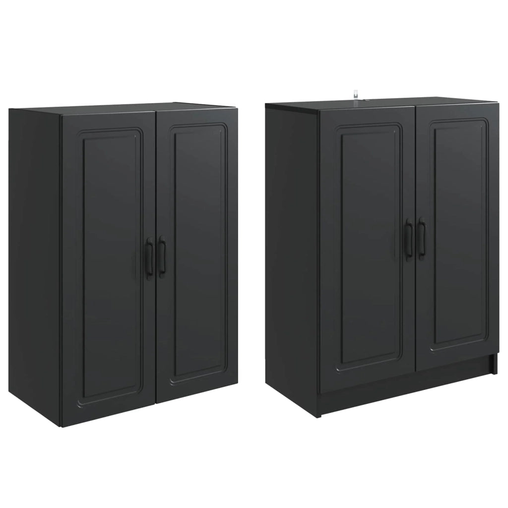 Set di armadi 2 pcs Nero Legno ingegnerizzato 3416944