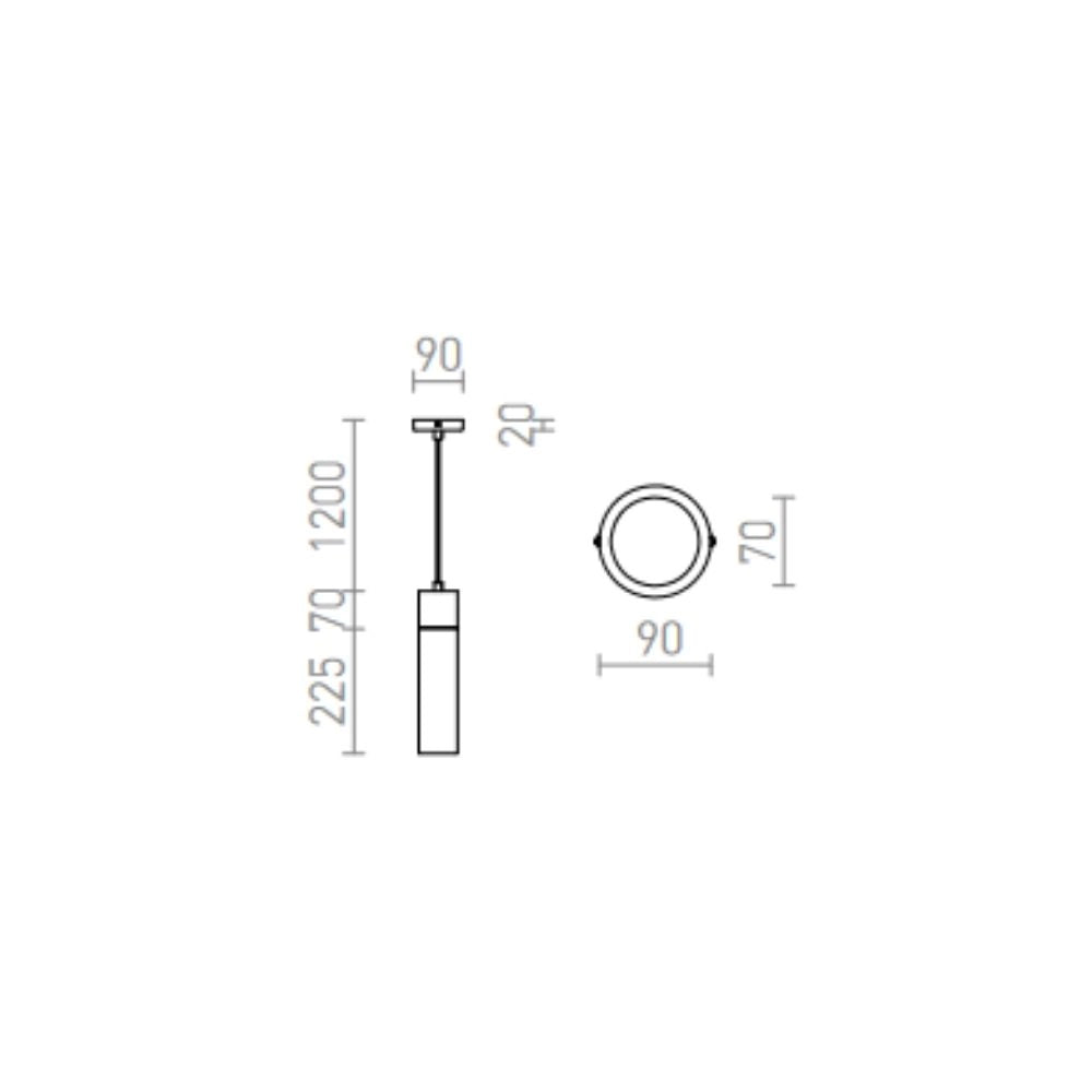 Lampadario Lampada EIGHT a sospensione vetro opalino/cromo 230V E27 28W