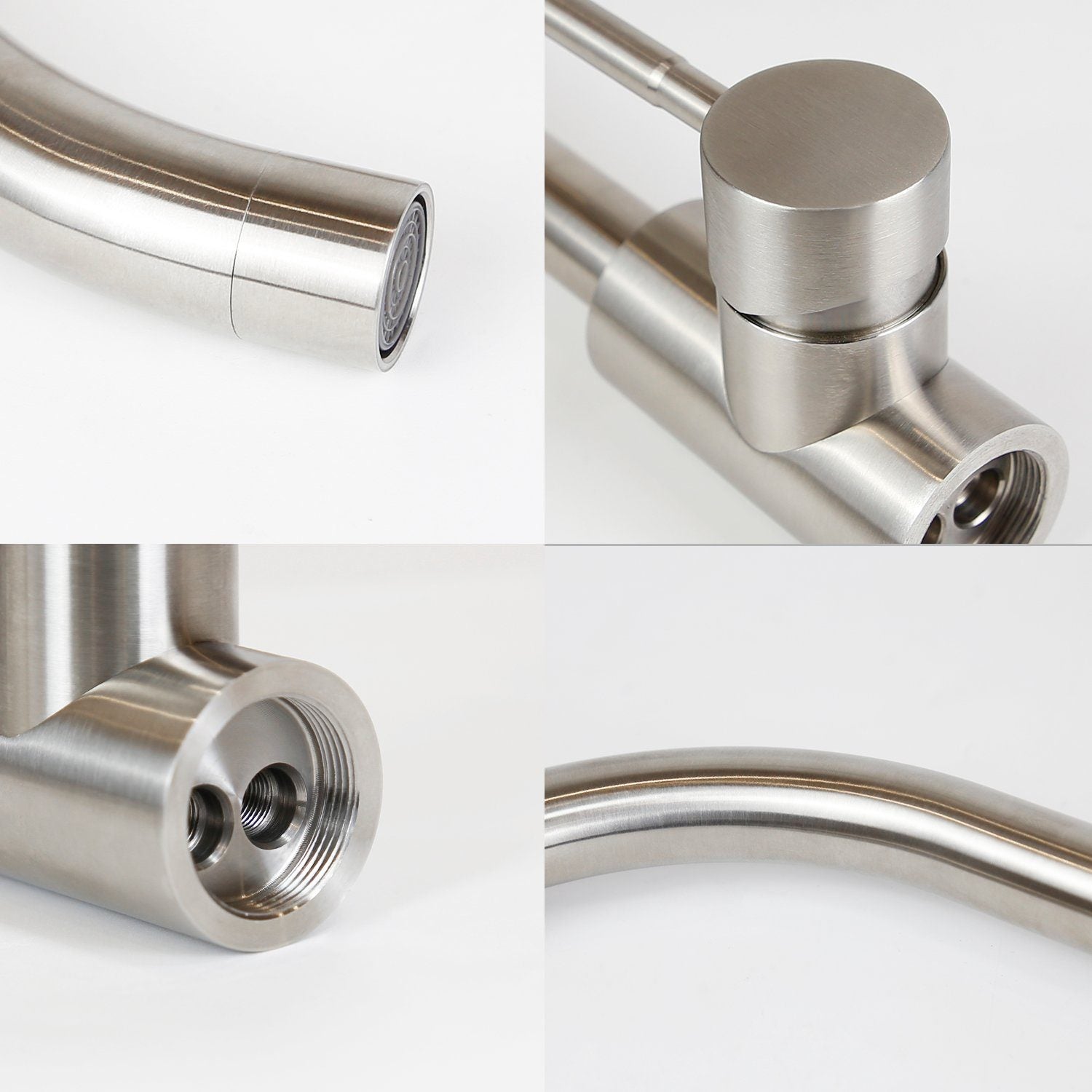 ZMH Miscelatore per lavabo  Lavabo Leva girevole ad alta pressione in acciaio inox