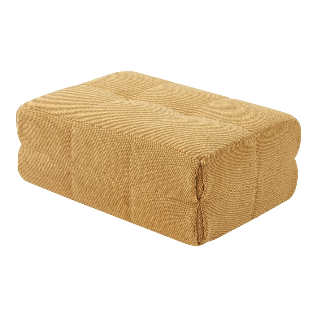 Pouf Poggiapiedi Koskyvn Imbottito 35 x 80 x 55 cm - Giallo [en.casa]