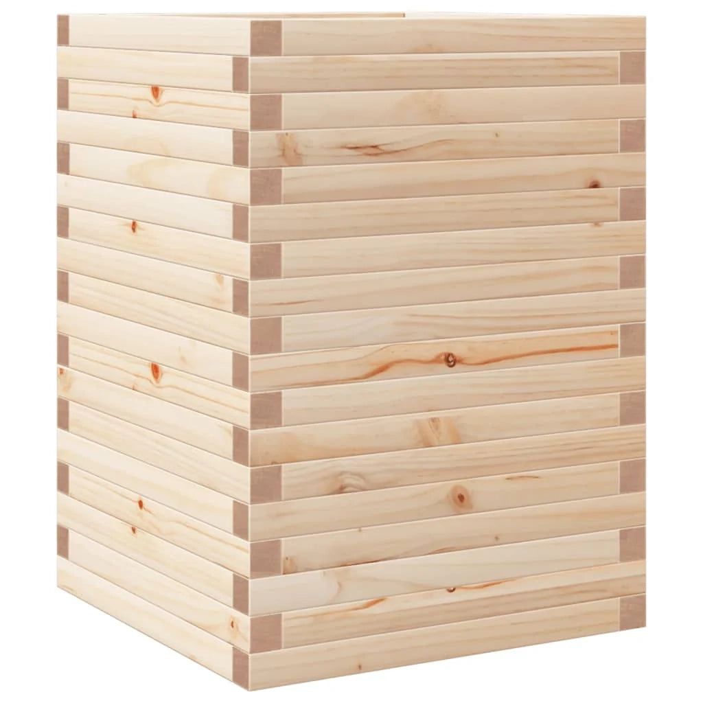 Fioriera rialzata per piante e fiori terrazza giardino 50 x 50 x 68,5 cm legno di pino massiccio marrone 02_0037669