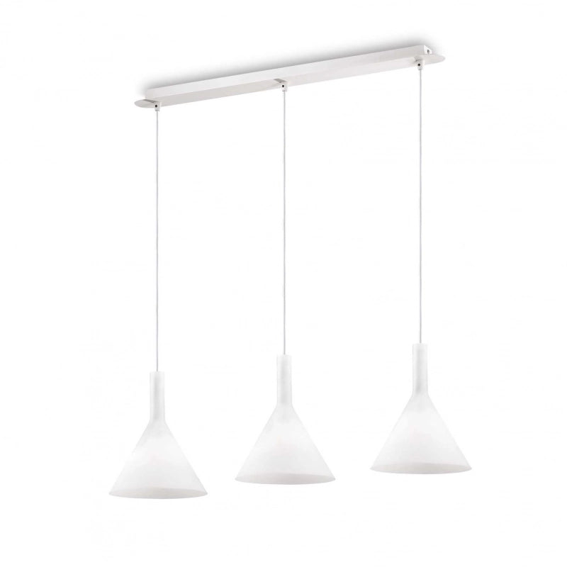 Lampada A Sospensione Cocktail Sp3 Bianco Ideal-Lux