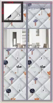 Porta di accesso magnetica isolata termicamente - Protezione dal calore, vento e rumore per porte da giardino (100x200 cm)